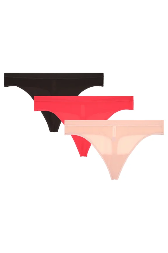 Women's Micro Thong Panties, 3-Pack, Sizes XS-3XL