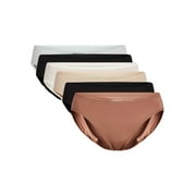 Joyspun Womens Microfiber Bikini Panties, 6-Pack, Sizes XS-3XL
