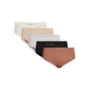 Joyspun Women's Microfiber Modern Brief Panties, 6-Pack, Sizes XS-3XL