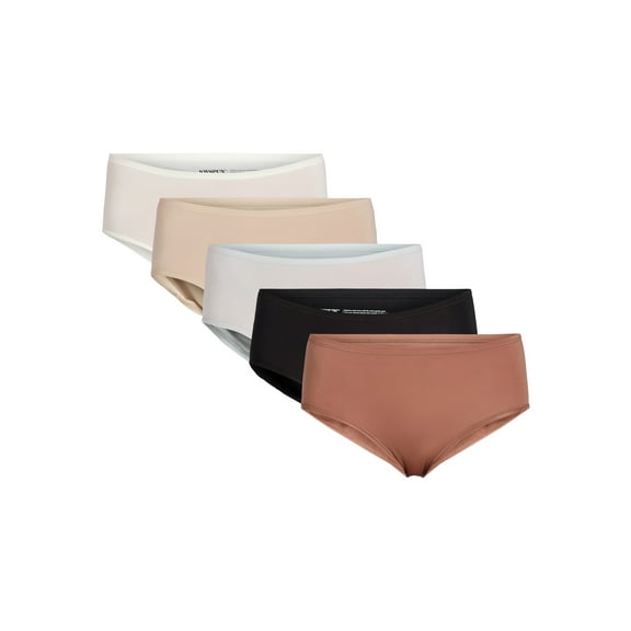 Joyspun Women's Microfiber Modern Brief Panties, 6-Pack, Sizes XS-3XL