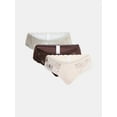 thumbnail image 1 of Joyspun Women's Microfiber and Lace Hipster Panties, 3-Pack, Sizes XS-3XL, 1 of 8