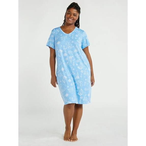 Joyspun Women's Midi Chemise, Sizes S to 3X