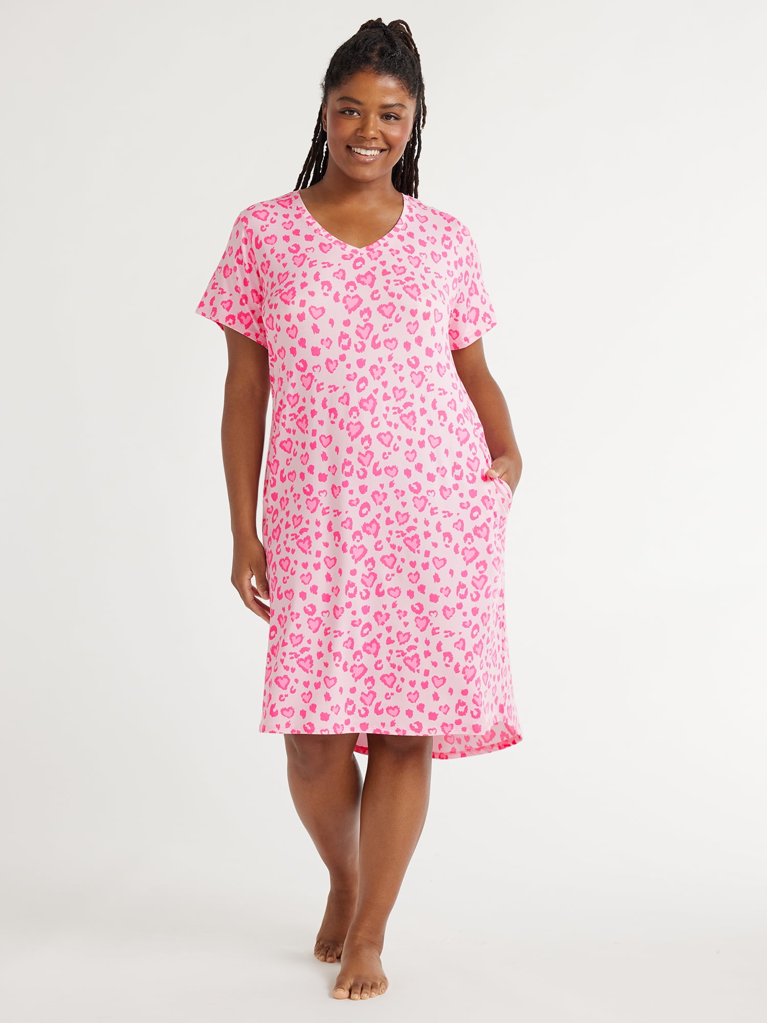 Joyspun Women's Midi Chemise , Sizes S to 3X - Walmart.com