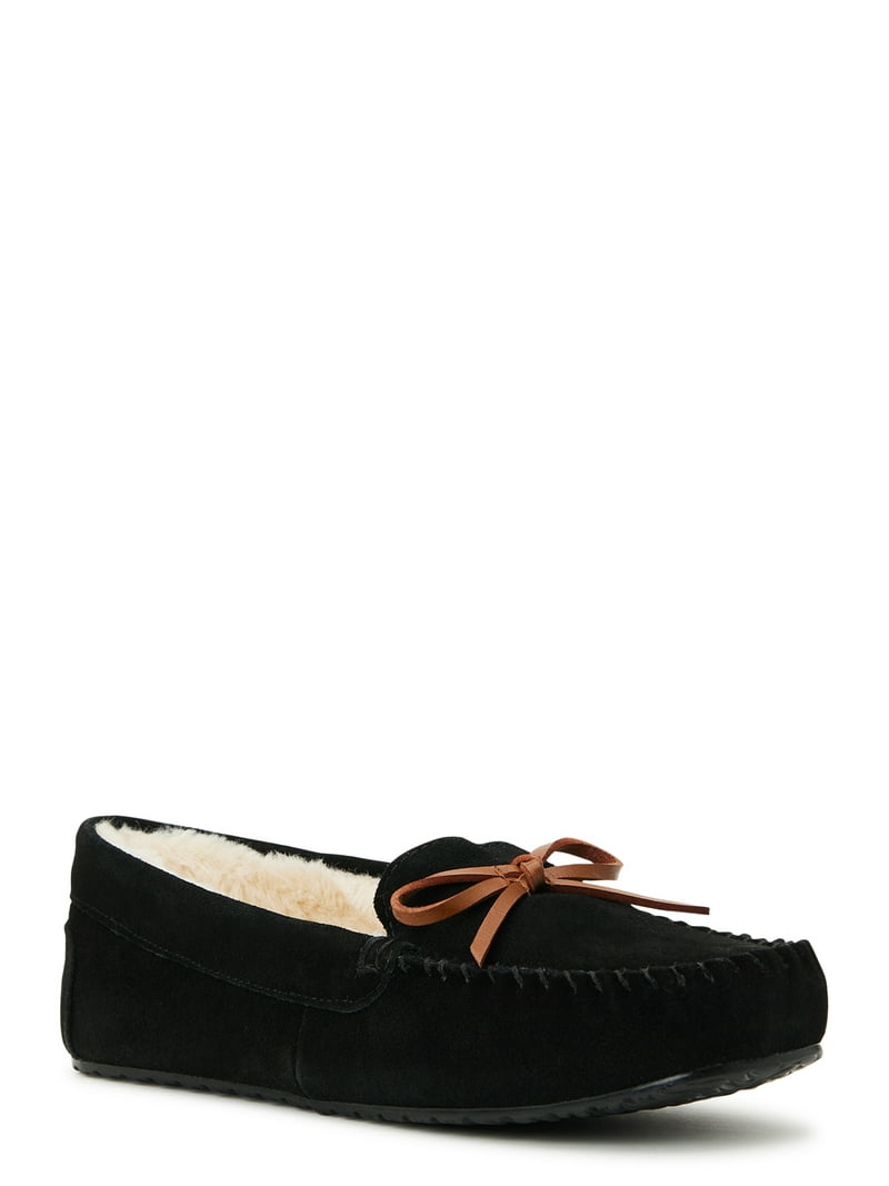 Joyspun Women's Moccasin Slipper, Wide-Width Available