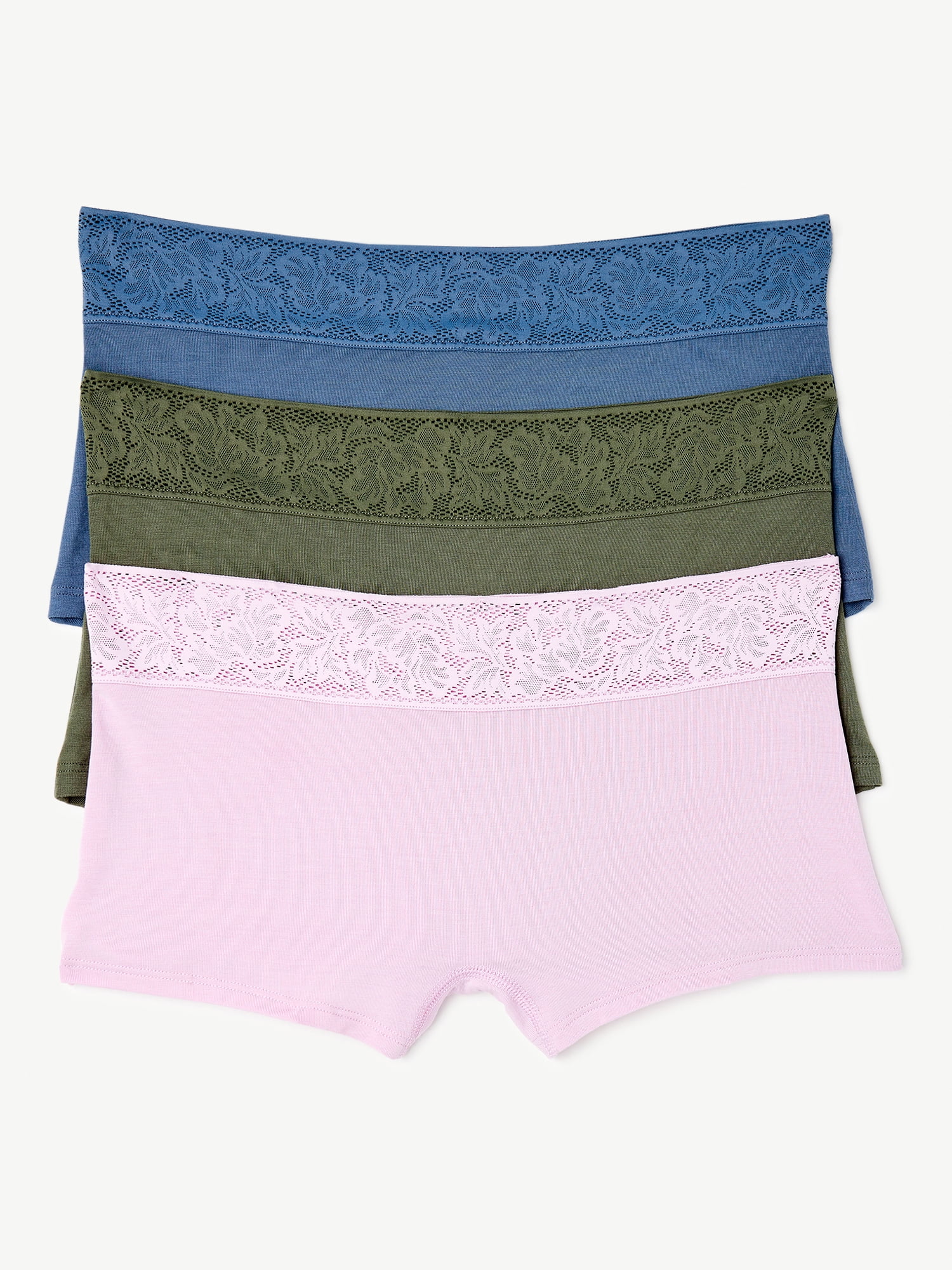 Joyspun Women's Seamless Boyshort Panties, 6-Pack, Sizes XS to 3XL