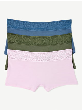 Joyspun Women's Sheer Stripe Seamless Bikini Panties, 3-Pack, Sizes S to  3XL 