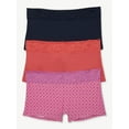 thumbnail image 1 of Joyspun Women's Modal and Lace Boyshort Panties, 3-Pack, Sizes to 3XL, 1 of 4