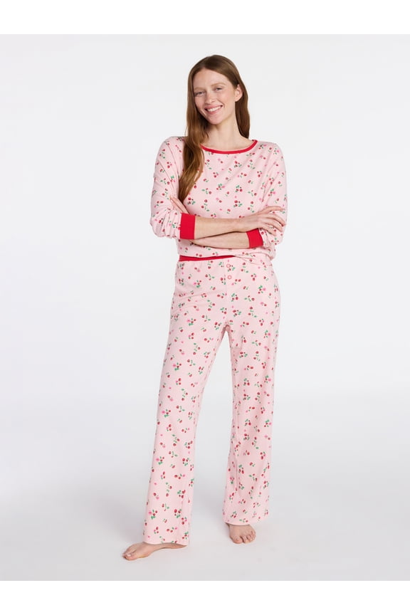Women's Mommy-Daughter Family Matching Cotton Blend Sleep Top and Pants Pajama Set, 2-Piece, Sizes XXS-3X