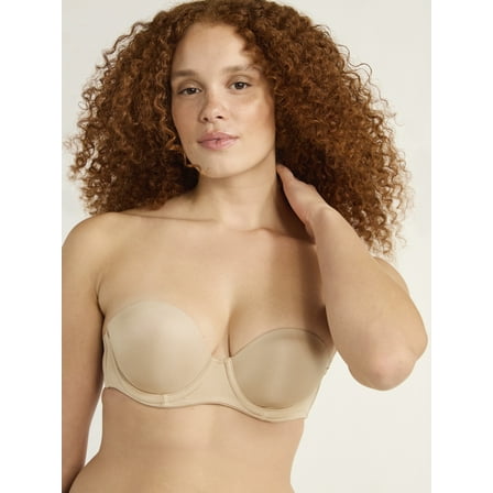 Joyspun Women's Multiway Strapless Balconette Bra, Sizes 34B to 42DD