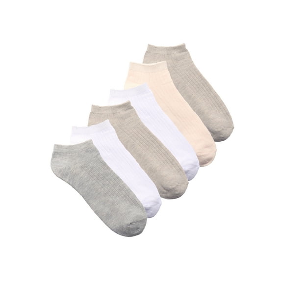 Joyspun Women’s No-Show Dress Socks, 6-Pack, Shoe Sizes 4-10