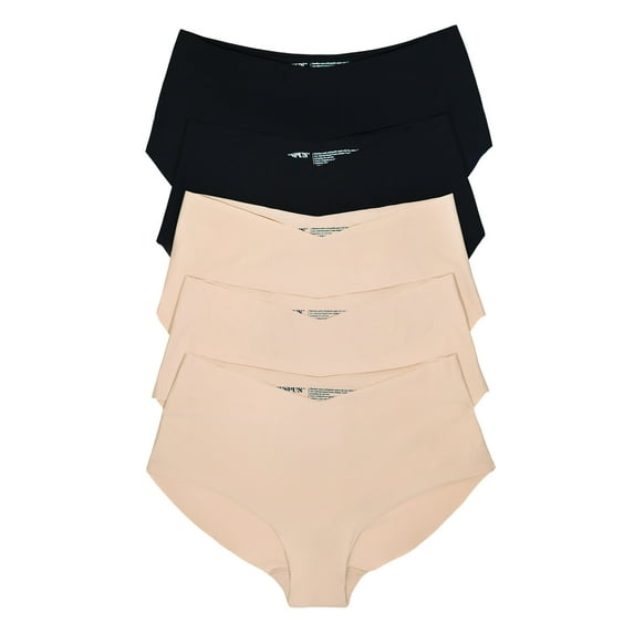 Joyspun Women's No Show Freecut Brief Panties, 5-Pack, Sizes XS-3XL