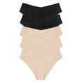 thumbnail image 1 of Joyspun Women's No Show Freecut Cheeky Panties, 5-Pack, Sizes XS-3XL, 1 of 4