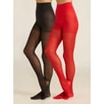 thumbnail image 1 of Joyspun Women's Opaque Control Top Tights, 2-Pack, Sizes S-3XL, 1 of 6