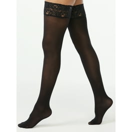 Walmart Women s Nylon Adult Hosiery Opaque White Thigh High Stockings Walmart
