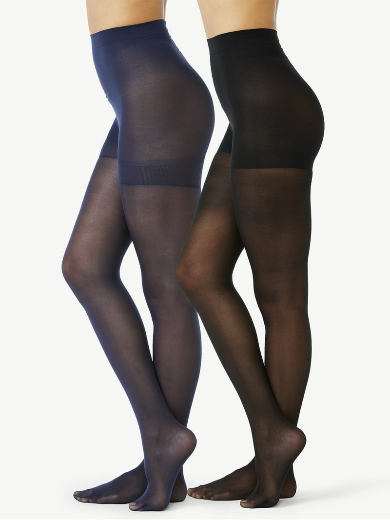 JOY-POPS2点　専用です Joyspun Women's Opaque Control Top Tights, 2-Pack, Sizes S