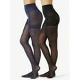 thumbnail image 1 of Joyspun Women's Opaque Control Top Tights, 2-Pack, Sizes S-3XL, 1 of 7
