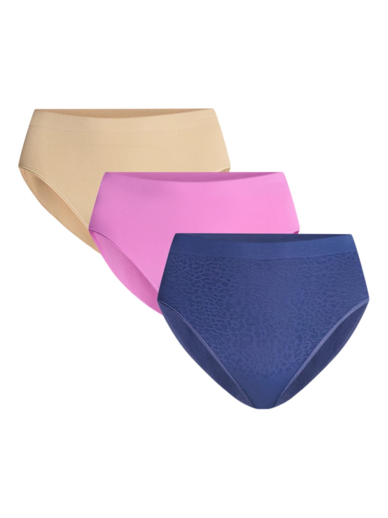 Joyspun Women's Plus Seamless Hipster Panties, 3-Pack, Sizes 1X-5X