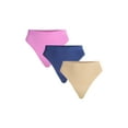 thumbnail image 1 of Joyspun Women's Plus Seamless Thong Panties, 3-Pack, Sizes 1X-5X, 1 of 7