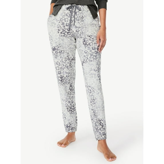 Joyspun Women's Plush Fleece Sleep Joggers, Sizes XS to 3X