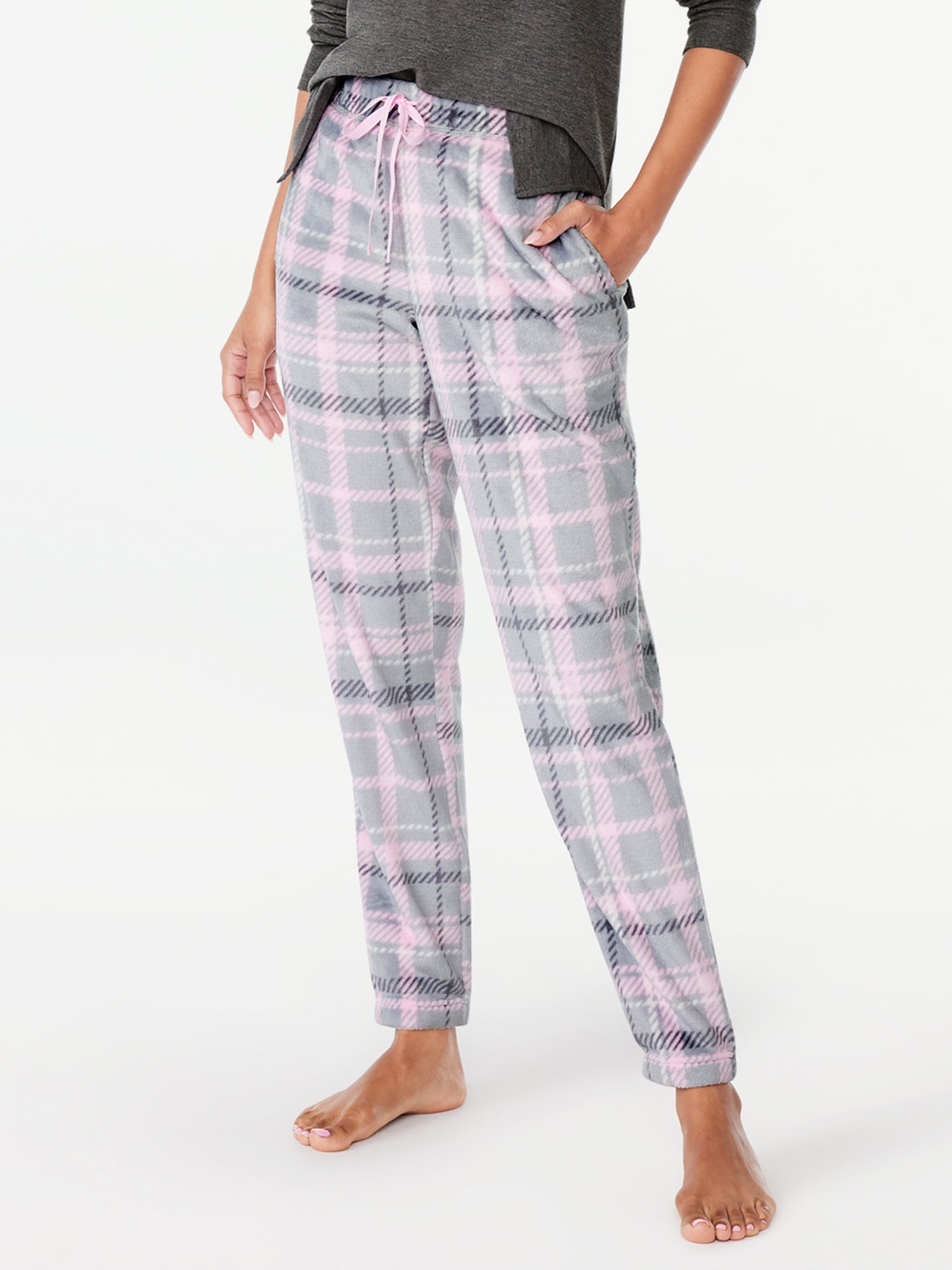 Joyspun Women's Plush Fleece Sleep Joggers, Sizes XS to 3X - Walmart.com