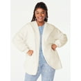 thumbnail image 1 of Joyspun Women’s Plush Hoodie Cardigan, Sizes XS to 3X, 1 of 6