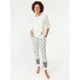 thumbnail image 1 of Joyspun Women's Plush Long Sleeve Top and Pants Pajama Set, 2-Piece, Sizes XS to 3X, 1 of 3