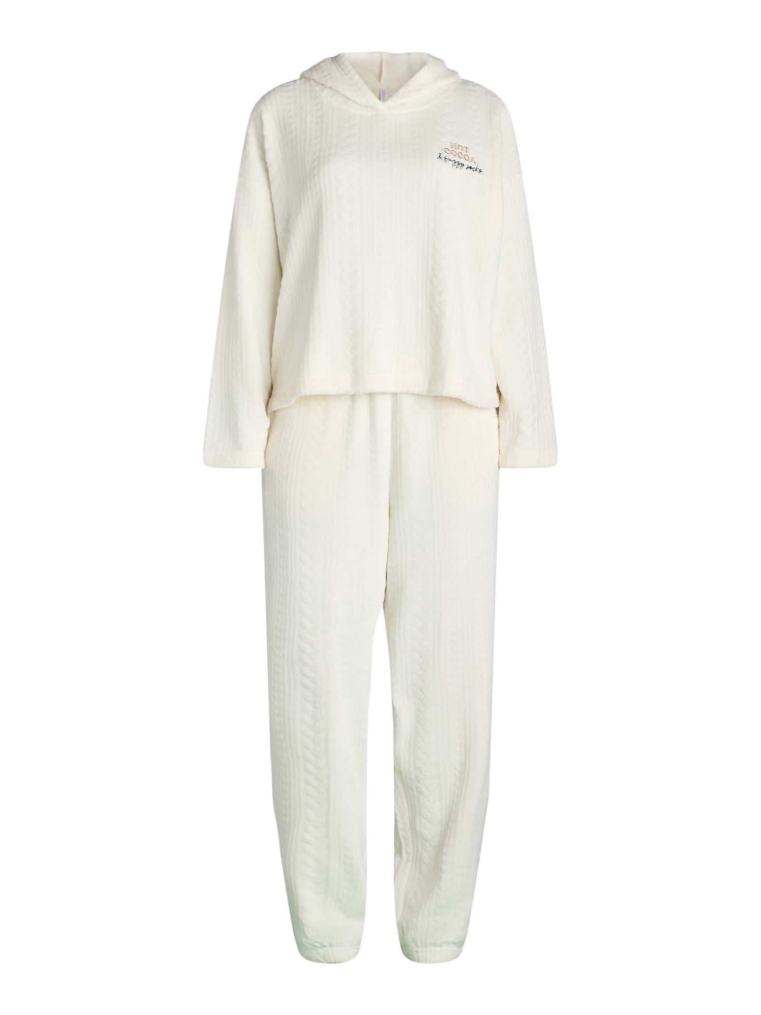 Plush Hoodie and Sweatpants Set