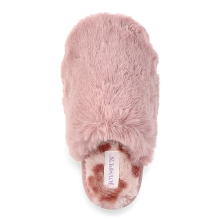 Joyspun Women's Plush Scuff Slippers