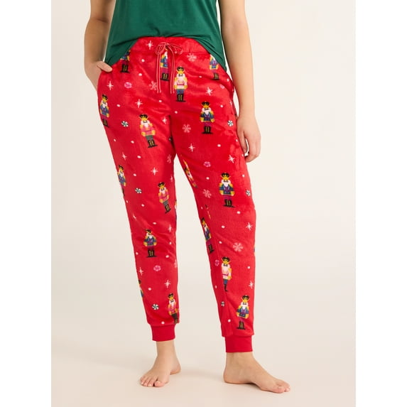 Joyspun Women's Plush Sleep Jogger Pants, Sizes XS-3X