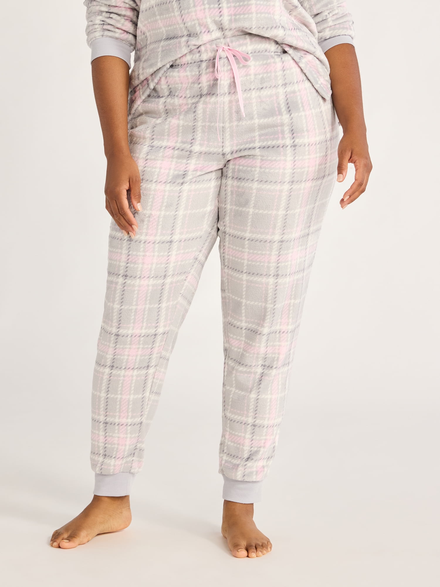 Joyspun Women's Plush Sleep Jogger Pants, Sizes XS-3X