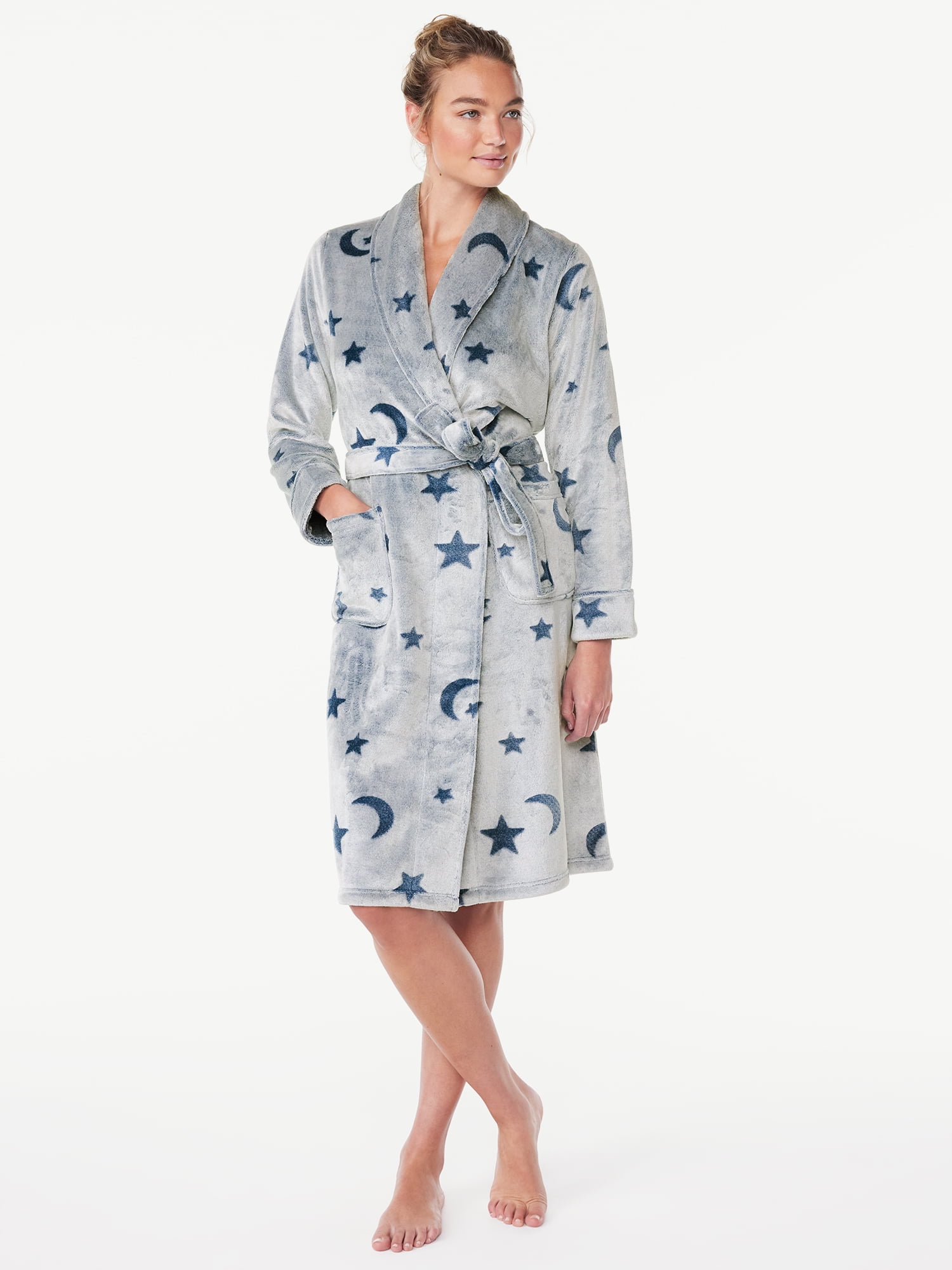 Joyspun Women's Plush Sleep Robe, Size S to 3X - Walmart.com