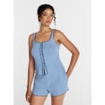 thumbnail image 1 of Joyspun Women's Pointelle Tank Top and Shorts Pajama Set, 2-Piece, Sizes XS-3X, 1 of 6