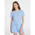 thumbnail image 1 of Joyspun Women’s Pointelle Knit Short Sleeve Sleepwear Tee, Sizes XS-3X, 1 of 6