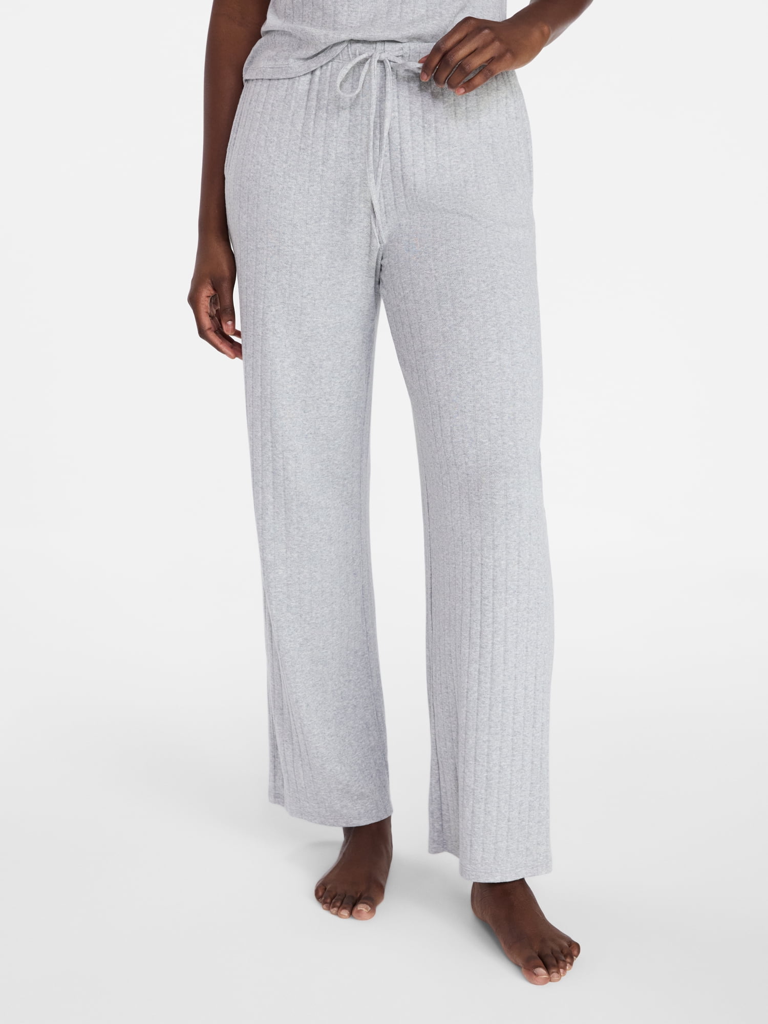 Joyspun Women’s Pointelle Knit Sleepwear Pants, 30'' Inseam, Sizes XS-3X