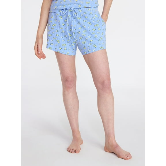 Joyspun Women’s Pointelle Knit Sleepwear Short, Sizes XS-3X