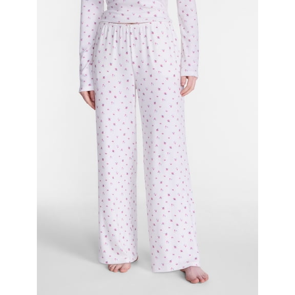 Joyspun Women’s Pointelle Sleep Pants, Sizes XS-2X