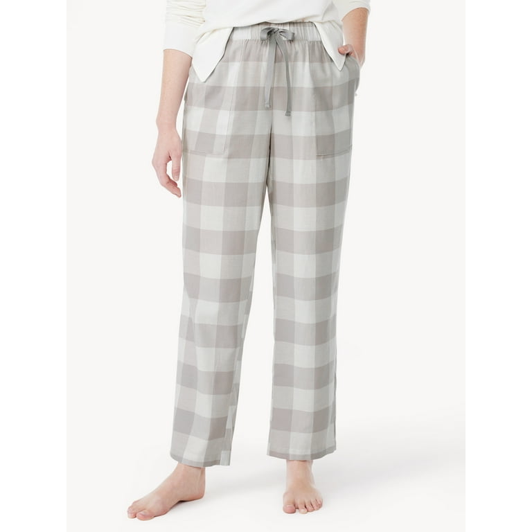 Old Navy White Tartan Plaid Flannel Jogger Pajama Pants Sleep