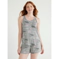 Joyspun Women's Print Tank Top and Shorts Pajama Set, 2Piece, Sizes S to 3X