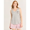 thumbnail image 1 of Joyspun Women's Printed Tank Top and Shorts Pajama Set, 2-Piece, Sizes XS-3X, 1 of 4