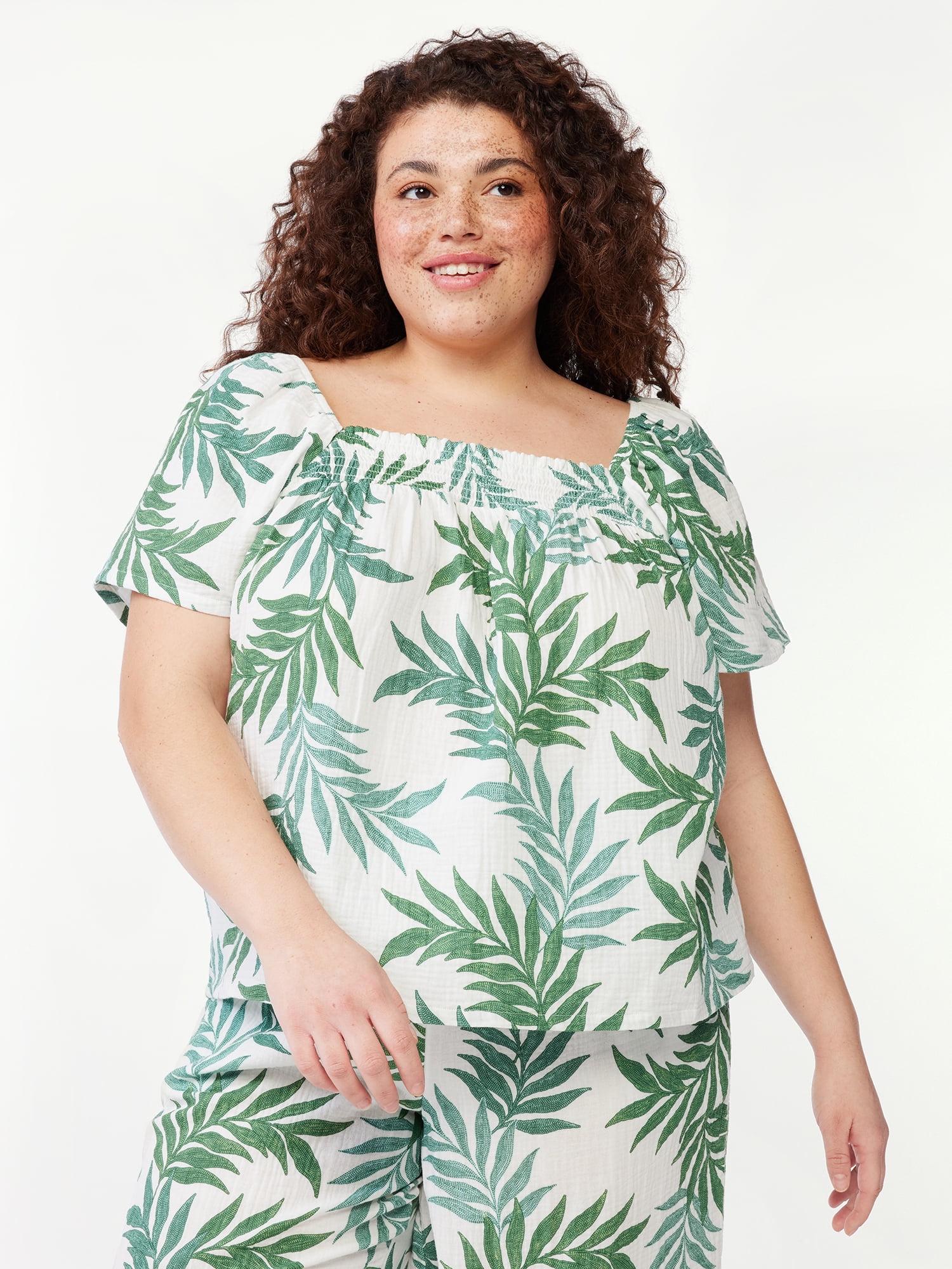 Faith Puff Sleeve Gauze Top main image 0