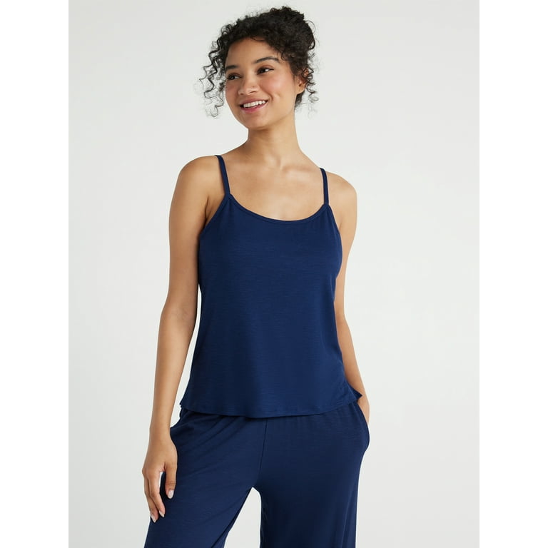 Joyspun Women s Ribbed Knit Sleep Camisole Sizes S to 3X Walmart