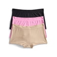 thumbnail image 1 of Joyspun Women's Ribbed Modal Boyshort Panties, 3-Pack, Sizes XS-3XL, 1 of 8