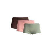 Joyspun Women's Ribbed Modal Boyshort Panties, 3-Pack, Sizes XS-3XL