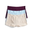 thumbnail image 1 of Joyspun Women's Ribbed Modal Boyshort Panties, 3-Pack, Sizes XS-3XL, 1 of 8
