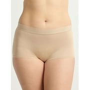 Joyspun Women's Ribbed Modal Boyshort Panties, 3-Pack, Sizes XS to 3XL