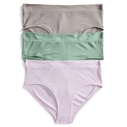 Joyspun Women's Ribbed Modal Hipster Panties, 3-Pack, Sizes XS-3XL