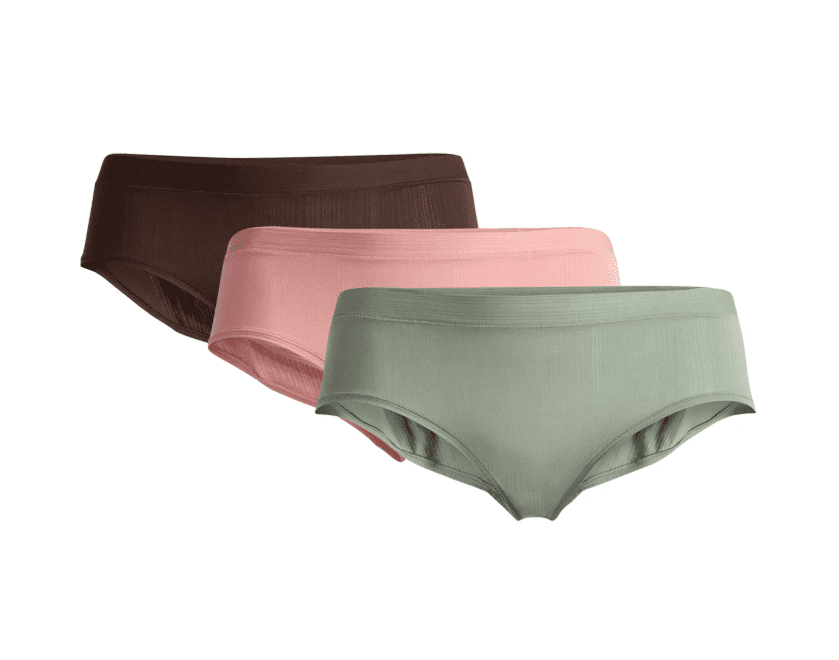 Joyspun Women's Ribbed Modal Hipster Panties, 3-Pack, Sizes XS-3XL