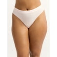 thumbnail image 1 of Joyspun Women's Ribbed Modal Thong Panties, 3-Pack, Sizes XS to 3XL, 1 of 5
