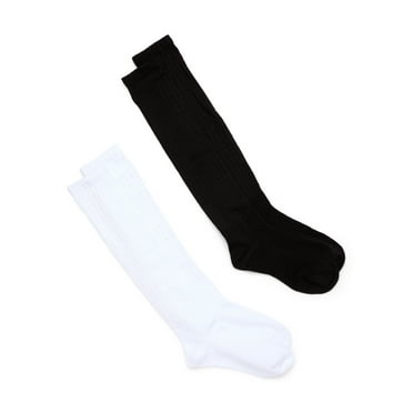 Joyspun Women’s Ribbed Slouch Socks, 2-Pack, Shoe Sizes 4-10