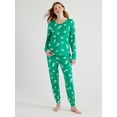 thumbnail image 1 of Joyspun Women’s Ribbed Top and Pants Pajama Set, Sizes S-3X, 1 of 5